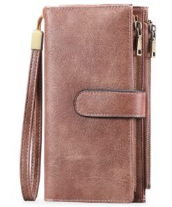 GOIACII Portefeuille Femme en Cuir avec Blocage RFID pour Femmes - Grande Capacité,Embrayage Secure, Plusieurs Emplaceme