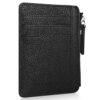 Flintronic Portefeuille en Cuir Noir: Protection RFID et Zip Porte-Monnaie pour Hommes, Idéal pour Voyage