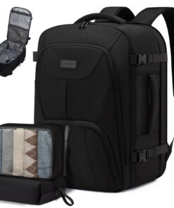 LOVEVOOK Sac à dos de voyage extensible - Grand sac à dos à main - Pour homme et femme - Idéal pour l'avion - Comprenant