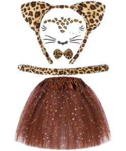 Hifot Costume de Coccinelle en 4 Pièces pour Enfants Filles - Tutu, Jupe, Ailes et Serre-Tête - Idéal pour Halloween, Ca