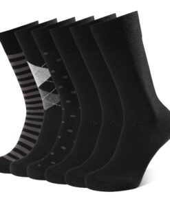 CLOSEMATE Chaussettes Hautes Homme Noir Bleu Gris Confortables Respirantes