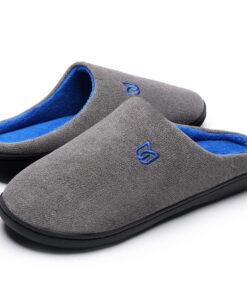 Chaussons WateLves Homme Hiver Peluche Mémoire Chaud Mixte Adulte Pantoufle Femmes Court Coton