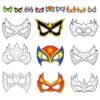 Hifot Super Héros Masques Enfants + Masques Coloriages pour Enfants + Activités Manuelles pour enfants Carnaval et Anniv