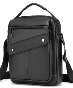 SPAHER Sacoche Homme Cuir Véritable pour iPad 11 pouces - Sac Voyage Business, Grande Capacité, Bandoulière réglable