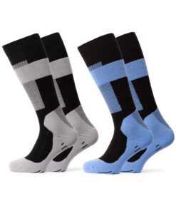 Occulto Chaussettes de ski compression OEKO-TEX STANDARD 100 pour homme & femme - lot de 2 (modèle: Taylor) - Meilleures