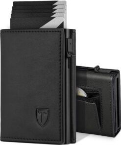 Portefeuille Homme TEEHON en Cuir, Blocage RFID, 10 Portes Cartes, Boîte Cadeau