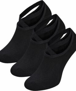 GAWILO Chaussettes courtes de yoga et pilates antidérapantes femme avec semelle ABS et brides croisées OEKO-TEX | Idéale