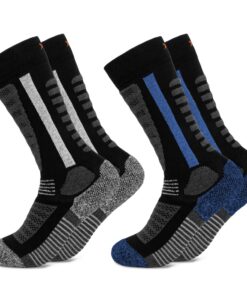 Chaussettes de ski Occulto pour enfants 2 Paires | Rembourrées, Thermiques, Respirantes | Garçons et Filles | Hiver | OE