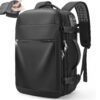 P POSO Vacpack Sac à dos de voyage extensible 60 L étanche avec serrure TSA Noir, Noir - Sac à dos de voyage étanche ave