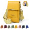 Sac Bandoulière Femme en PU Cuir Élégant pour Sorties Quotidiennes avec Poche Téléphone