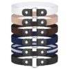 Aurorayer 6 Pièces Ceinture Élastique Invisible Réglable Unisexe pour Femme Homme Ceintures sans Boucle Dégagement Rapid