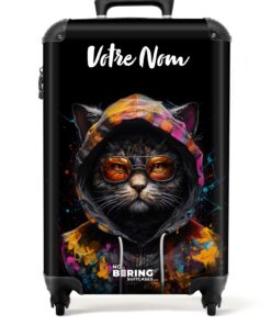 NoBoringSuitcases.com Valise Cabine 55x35x25cm, Valise Rigide Personnalisable avec Roulette, Valise Petite pour Voyage e