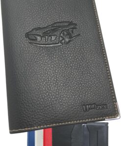 Ugozen Pochette Carte Grise + Etui de Protection Transparent (Inclu) pour Voiture