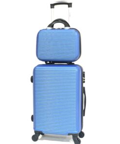 **CELIMS Valise Cabine & Moyenne avec Vanity, Valise Durable et Légère pour Voyages d’Affaires ou Vacances (Bleu - 5859)