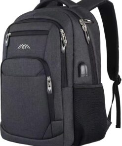 YAMTION Sac à dos pour collège/université - Compartiment 17.3" ordinateur portable + USB - Étanche + Ventilé + Léger