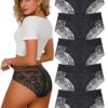 Hialegion Culotte Femme en Dentelle Respirante Multicolore S-4XL