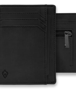 Portefeuille AKIELO Homme Réserve RFID - Minimaliste et Très Fin - Idéal pour Hommes Affaires (Collection Bravo)