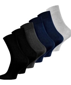 WONKY LINE 6 PAIres DE CHAUSSETTES EN BAMBOU POUR HOMMES - CONfortABLES ET RESPIRANTES EN VRAI FIL DE BAMBOU - 40-45