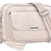 NEWIROVE Sac Bandoulieré pour Femme, En Cuir Pu, Reglable et Amovible, Idéal pour Le Shopping, Le Travail et Les Voyages