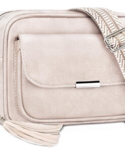 NEWIROVE Sac Bandoulieré pour Femme, En Cuir Pu, Reglable et Amovible, Idéal pour Le Shopping, Le Travail et Les Voyages