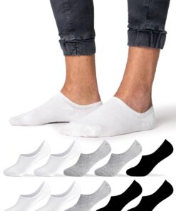 Occulto socquettes invisibles pour homme - lot de 10 (modèle: Strolch) | Garanti sans allergènes OEKO-TEX STANDARD 100