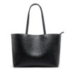 Sac à main KALIDI pour femme, grand sac cabas en cuir synthétique étanche Noir
