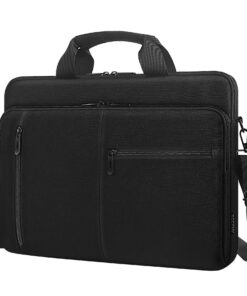 ROEPHY Sacoche Imperméable pour Ordinateur Portable 17 Pouces | Noir - Sac à Bandoulière Anti-Choc | Dell, Acer, HP, MSI