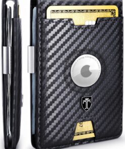 TRAVANDO AirTag Portefeuillemasculin avec pince à billets, protection RFID, idéal pour homme