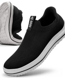 MrToNo Chaussures de Course Hommes sans Lacets Respirantes Chaussures de Sport Outdoor Loisirs
