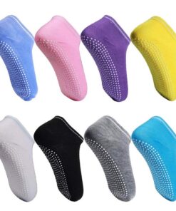 Aoblok 8 Paires Chaussettes Antidérapantes pour Femmes - Yoga et Pilates, Santé Sportive, Accessoires de Fitness et Cade