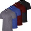 Real Essentials Polo Homme en Piqué de Coton Court – Performance & Grandes Tailles – Lot de 3 ou 4 (Vêtements Sport Séch