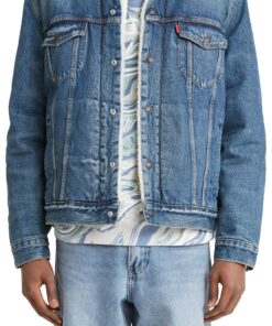 Veste Denim Levi's Type 3 Sherpa Homme Hiver Fonctionnelle Washée