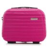 Valise cosmétique WITTCHEN Groove Line Rose pour Femmes Bagage CabineABS Feminin Voyage Air France Easyjet Transavia