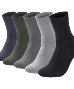 Simpeak Chaussettes en Coton Peigné Taille 39-45 pour Hommes Chaussettes Mi-Mollet Confortables et Respirantes Travail e