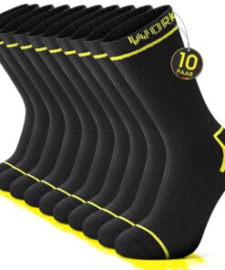 Chaussettes FALARY Homme Travail Oeko-Tex 10 Paires Chaussets Randonnée Fonctionnelles Coton