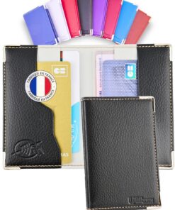 Porte-cartes bancaires Ugozen RFID Sécurisé pour Homme et Femme | Étui 4 Cartes Protégées Confortable conçu en France