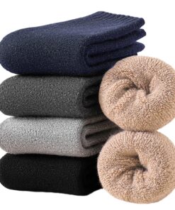 Chaussettes Chaudes Homme VoJoPi, Laine, Grosse Taille, Thermo Hiver, Pares Randonnée Ski Travail, EU 39-45