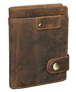 STILORD Milo' Vintage Porte-Monnaie en Cuir Véritable pour Homme - Portefeuille Classique avec Bouton-Pression | Meilleu