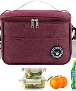 Sac Isotherme TUFA Repas 6.4L Épaissir pour Homme et Femme, Bureau et Pique-nique, Isolation Thermique avec Bandoulière