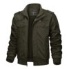 KEFITEVD Veste Cargo Décontractée pour Homme - Militaire - Coupe-Vent - Automne - Blousons Bomber Militaires