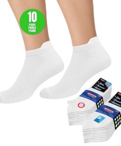 SOXCO Chaussettes Homme Femme Sport - Lot de 10 Paires Ripstop Élastiques Respirantes Motion Tech