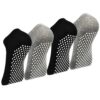 HYCLES Lot de 4 paires de chaussettes antidérapantes unisexes - Pour yoga et pilates - Noir HYCLES Lot de 4 paires de