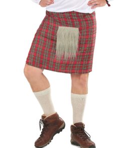DEGUISE TOI Kilt écossais avec fourrure adulte - Kilt - Déguisements adultes - Carnaval