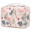 Trousse de Toilette à Suspendre Narwey pour Femmes cosmétiques - Organisateur de Maquillage Voyage Flamant