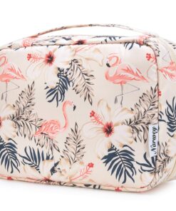 Trousse de Toilette à Suspendre Narwey pour Femmes cosmétiques - Organisateur de Maquillage Voyage Flamant