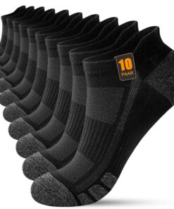 FORVEVO Chaussettes de Sport pour Homme et Femme - 10 Paires, Coton Respirant pour Running et Exercice, Socquettes Court