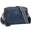 Sac Bandoulière Femme cuir PU 3 Compartment Zippered.petit sac pour femme avec bandoulière réglable et amovible,sac main
