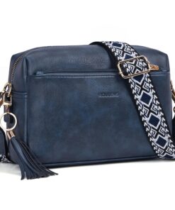 Sac Bandoulière Femme cuir PU 3 Compartment Zippered.petit sac pour femme avec bandoulière réglable et amovible,sac main
