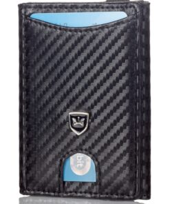 Kronenschein Premium Portefeuille Homme RFID Sleek Format Plat Portemonnaie Porte-Cartes de Crédit