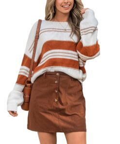 CUPSHE Mini jupe avec poches et boutonnière, jupe rétro à fermeture à boutons, idéale pour les femmes actives, parfaite